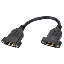 PRO SIGNAL - DisplayPort Female to Female Panel Mount Adaptor Lead, 300mm Black