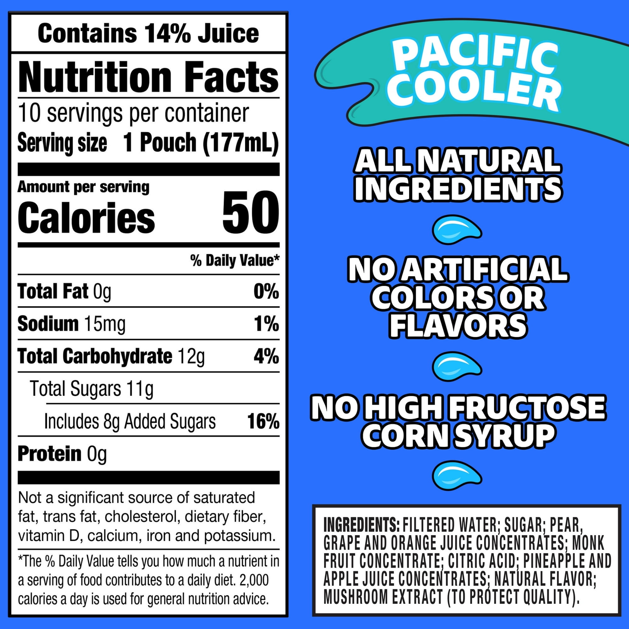 Capri Sun Pacific Cooler Mixed Fruit Juice Box Pouches, 10 Ct Box, 6 fl oz Pouches, Liquids(Pack of 2)