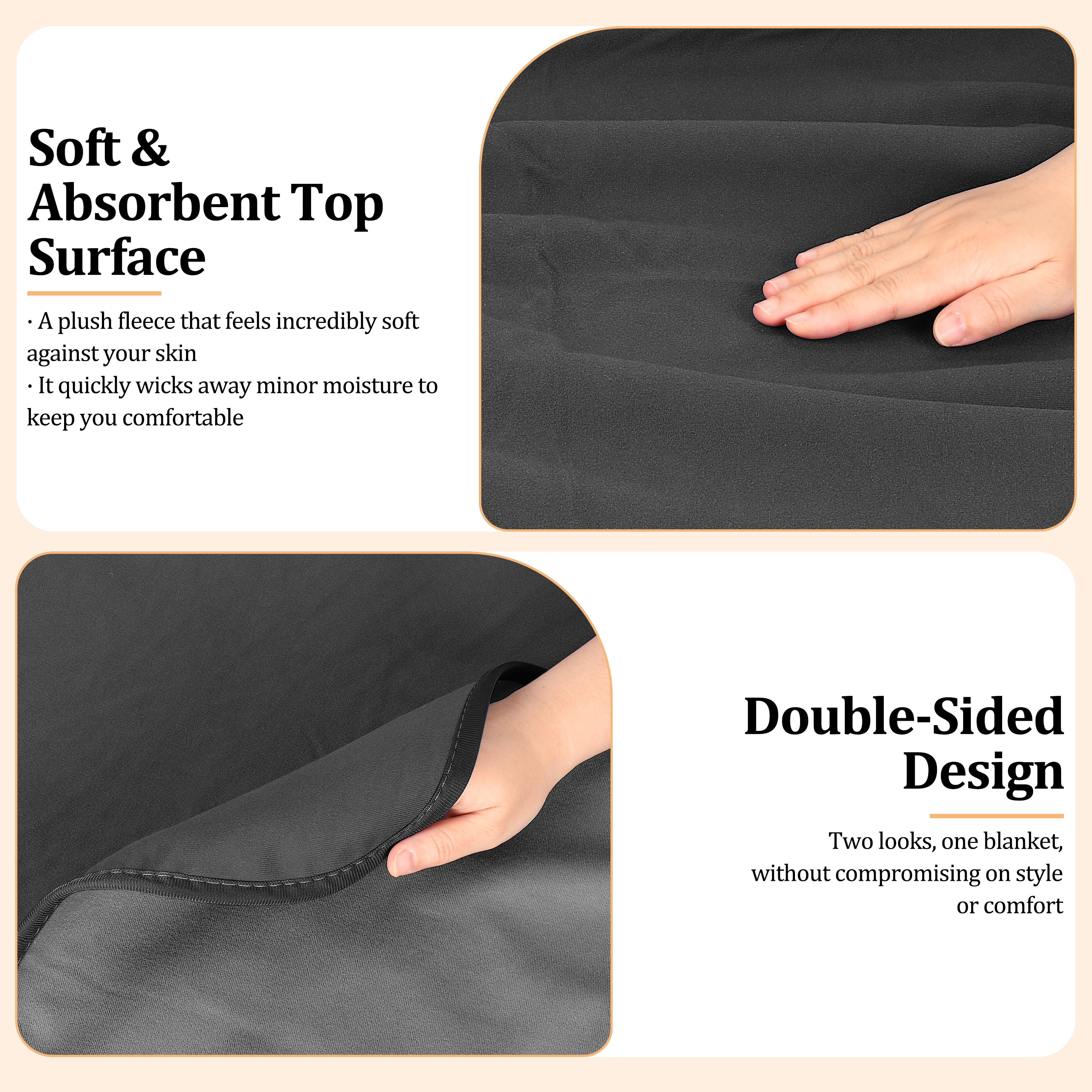 Catalonia Waterproof Blanket for Couch, Reversible Washable Sofa Bed Coverlet Protector | Leak Proof, Comfortable | for People and Pets, 80" x 90", Light Grey/Dark Grey