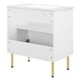 thumbnail image 4 of Sink Vanity Cabinet, White, Wood, Hotel Bedroom Bathroom, Modern Contemporary HB36418, 4 of 15