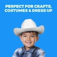 thumbnail image 5 of ​White Felt Cowboy Hats (2-Pack) with Neck Drawstring for Kids' Dress up and Parties, White color​, 5 of 8