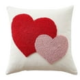 thumbnail image 2 of Valentine's Day Throw Pillow Covers 18 x 18 Inch Embroidery Cushion Covers Love Heart Pillow Cases for Sofa Bed Home Indoor Outdoor Decor Valentine Gift Couple Presents, 2 of 4