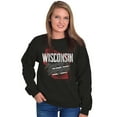thumbnail image 3 of Wisconsin America Dairyland Map Shape Sweatshirt for Men or Women Brisco Brands S, 3 of 6