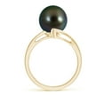 thumbnail image 2 of ANGARA Solitaire Tahitian Cultured Pearl Bypass Split Shank Ring in 14K Yellow Gold for Women | June Birthstone, Birthday, Anniversary, Jewelry Gift for Women | Pearl Ring, 2 of 9