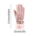 thumbnail image 3 of PMVFHDE Women's Winter Soft Thick Warm Ski Riding Gloves, Fashion Solid Color Sport Gloves for Cold Weather Khaki,One Size, 3 of 5