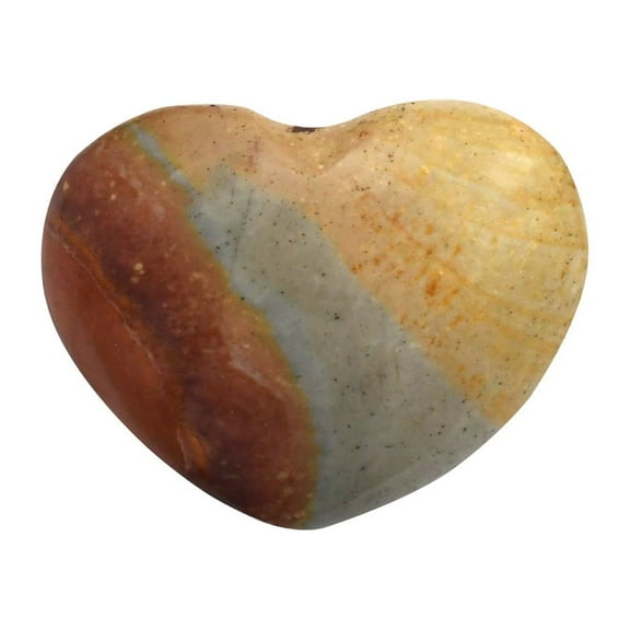 Polychrome Jasper Heart Crystal Stone Negative Chakra Energy Rock