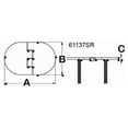 thumbnail image 2 of White Water 61137SR Stainless Steel Reverse Oval Hinge, 2 of 2