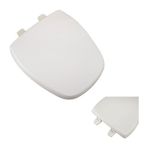 Premium Molded Wood Seat White Round Closed Front Toilet Seat for Eljer Toilets