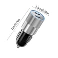thumbnail image 3 of shyuyusa 40W Dual C Port Quick Car Charger Auto Power Connector For Electronic Gadget And Mobile Device Charging, 3 of 6