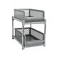 thumbnail image 5 of Estante organizador de gabinete extraíble, estante de almacenamiento de 2 niveles, estante para champú y baño Gris, 5 of 9