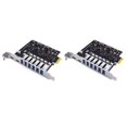 thumbnail image 1 of Tarjeta de expansión PCI-E 2X USB 3.2 y tipo C. Adaptador de tarjeta PCIE a controlador USB de 6 puertos + 2 puertos USB-C 3.2 PCI-E., 1 of 8