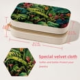 thumbnail image 5 of Tropical Plants Velvet Portable Jewelry Stand with Removable Compartment - Travel Organizer, Earring Holder, and Organizer Box - Gift, 5 of 7