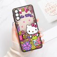 thumbnail image 3 of Funda para teléfono Samsung Galaxy S23, S22 Ultra, S20, S21 FE Plus, S10 Lite, S9, S8, funda transparente mate, Hello Kitty, lindo gato, 3 of 5