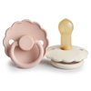 FRIGG Daisy Natural Rubber Pacifier 2-Pack, 6-18 months, Blush/Cream