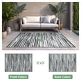 thumbnail image 3 of KUETH 6' x 9' Reversible Outdoor Rug Waterproof Foldable Plastic Camping Mat for Patio Yard Balcony RV, Black & White, 3 of 7