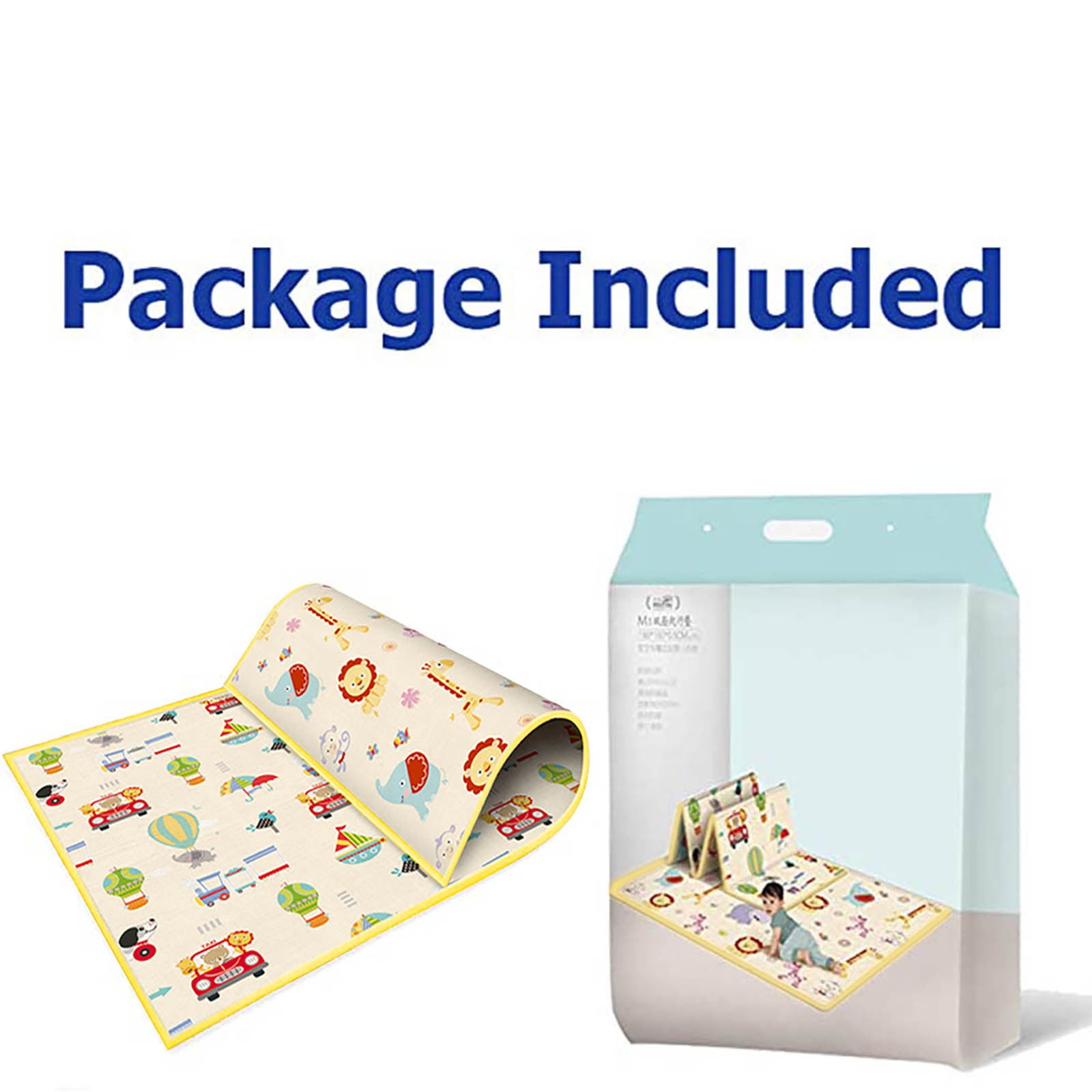 Baby Crawling Mat,1X Baby Crawling Mat,Baby Foldable Mat Reversible Non-Slip Baby Play Play Mat Mat Baby Crawling Home Textiles