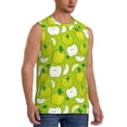 thumbnail image 2 of Fotbe Green Apple Men's Camiseta sin Mangas Estampada para Hombres, Playera Casual para Gimnasio, Entrenamiento, Playa-Small, 2 of 7