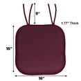 thumbnail image 3 of Cameron Memory Foam Non-Slip Chair Cushion Pad with Ties 12 Pack - Wine, 3 of 3