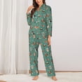 thumbnail image 2 of Honeii Veterinary Clinics Print Women's Pajama Sets Long Sleeve Button Down Sleepwear Nightwear Soft Pjs Lounge Sets 2PCS-Medium, 2 of 7