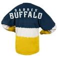 thumbnail image 3 of Women's Fanatics Navy/Gold Buffalo Sabres Ombre Long Sleeve T-Shirt, 3 of 3