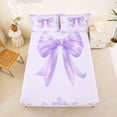 thumbnail image 5 of Erosebridal Adults Victorian Baroque Flower Full Size Sheets,Purple Cute Bow Bed Sheets For Girls Kids 4pcs, 5 of 6