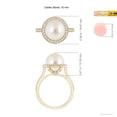 thumbnail image 4 of ANGARA South Sea Cultured Pearl Halo Ring with Milgrain in 14K Yellow Gold for Women | June Birthstone, Birthday, Anniversary, Jewelry Gift for Women | Pearl Ring, 4 of 5
