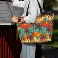 thumbnail image 4 of Wukai Colorful Hawaii Palms Print Zipper Bag,large Beach Tote Bag,Waterproof Sandproof Bag,Grocery and Picnic Tote Travel Bag, 4 of 5