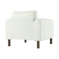 thumbnail image 6 of Oversized Accent Chair, Upholstered Living Room Chairs Single Sofa Chair with Walnut Legs, Curved handrail, White, 6 of 9