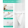 thumbnail image 3 of No Hook Shower Curtain with Snap in Liner, Thanksgiving Pumpkin Autumn Maple Leaves Border Watercolor Shower Curtains for Bathroom, Washable Shower Curtain Liner Set with Mesh Top Window, 60"x72", 3 of 6