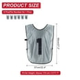thumbnail image 2 of Uxcell Soccer Training Vest, Team Sports Pinnies Reversible Numbered Jerseys Grey 27 in, 2 of 7