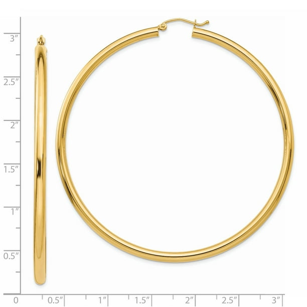 14K Yellow Gold Hoop Earrings