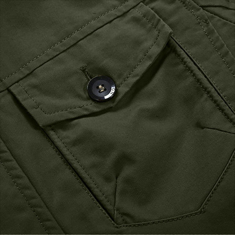 Xysaqa Men's Military Casual Cargo Jacket Mens Fashion Long Xysaqa Men's Military Casual Cargo Jacket Mens Fashion Long