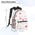 thumbnail image 4 of Easygdp Red coral and scallop seashell Casual Laptop Backpack, Large Capacity Schoolpack for School, Travel, Business, 4 of 8