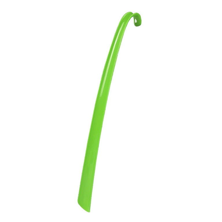 Long handled plastic store shoe horn