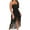 Black, variant on Ecqkame Maxi Dress for Women Summer Print Strapless Long Dress Beach Split Dress Party Club Dress Red XXL on Clearance