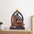 thumbnail image 4 of Colección de adornos de mesa con figuras de Natividad navideña, suministros para fiestas, resina, para repisa, encimera, dormitorio, festivales, Estilo A, 4 of 7