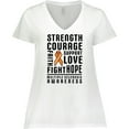 thumbnail image 3 of Inktastic Multiple Sclerosis Awareness Strength Courage and Support Women's Plus Size V-Neck T-Shirt, 3 of 5