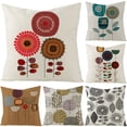 thumbnail image 6 of Ludlz Line Flower Fish Geometric Pattern Cushion Cover Pillow Case Sofa Chair Decor, 6 of 8