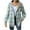 Green, variant on Kaemgyyd Women's Plaid Shacket Casual Loose Long Sleeve Button down Shirts Jacket Hooded Wool Blend Coat with Pockets