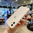 thumbnail image 3 of Compatible for Samsung Galaxy A12 Case 6.5 inch, Plated Love Phone Case, Cute Small Gold Heart Pattern Soft Shockproof Protective Liquid Silicone TPU Case for Girls Women Men,White, 3 of 8