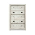 thumbnail image 2 of Grain Wood Furniture Montauk 5-Drawer Chest, Rustic Off-White, 2 of 6