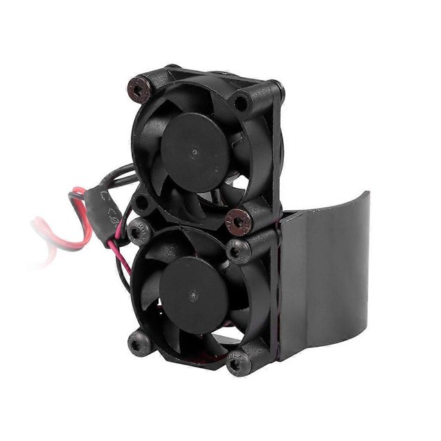 Ventilador de refrigeración para motor de coche RC con sensor térmico doble y abrazaderas de aleación de aluminio para radiador
