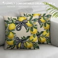 thumbnail image 3 of COMIO  Home Sweet Home Lemon Lamb Ear Wreath Throw Pillow Covers, Bless Our Home Summer Cushion Case for Sofa Couch, 3 of 5