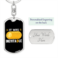 thumbnail image 2 of Unevitable Crypto Stainless Steel or 18k Gold Premium Swivel Dog Tag Keychain, 2 of 8