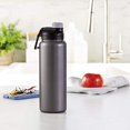 thumbnail image 2 of Amazon Basics Botella de Agua Aislada de Acero Inoxidable Grande, Tapa con Boquilla, 30.1 onzas, Gris, 2 of 6