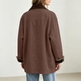 thumbnail image 5 of Nestiefly Women Button Down Barn Jackets Fall Fashion Lightweight Casual Office Work Shacket with Front Deep Pockets Coffee S, 5 of 9