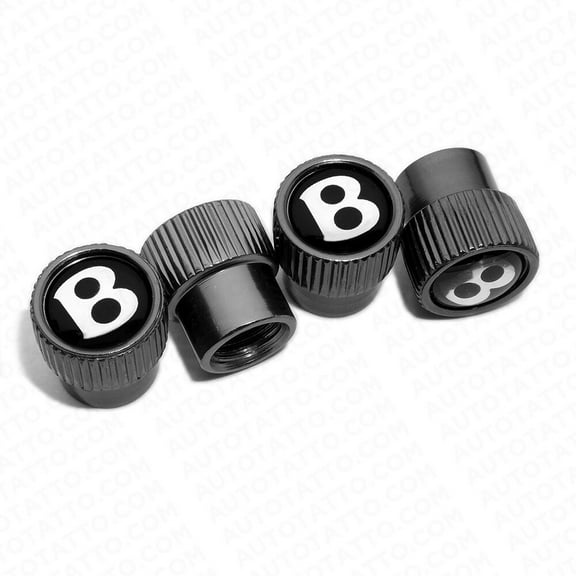 4pcs Universal Fit Bentley Car Wheels Tire Air Valve Caps Stem Dust Cover Grey