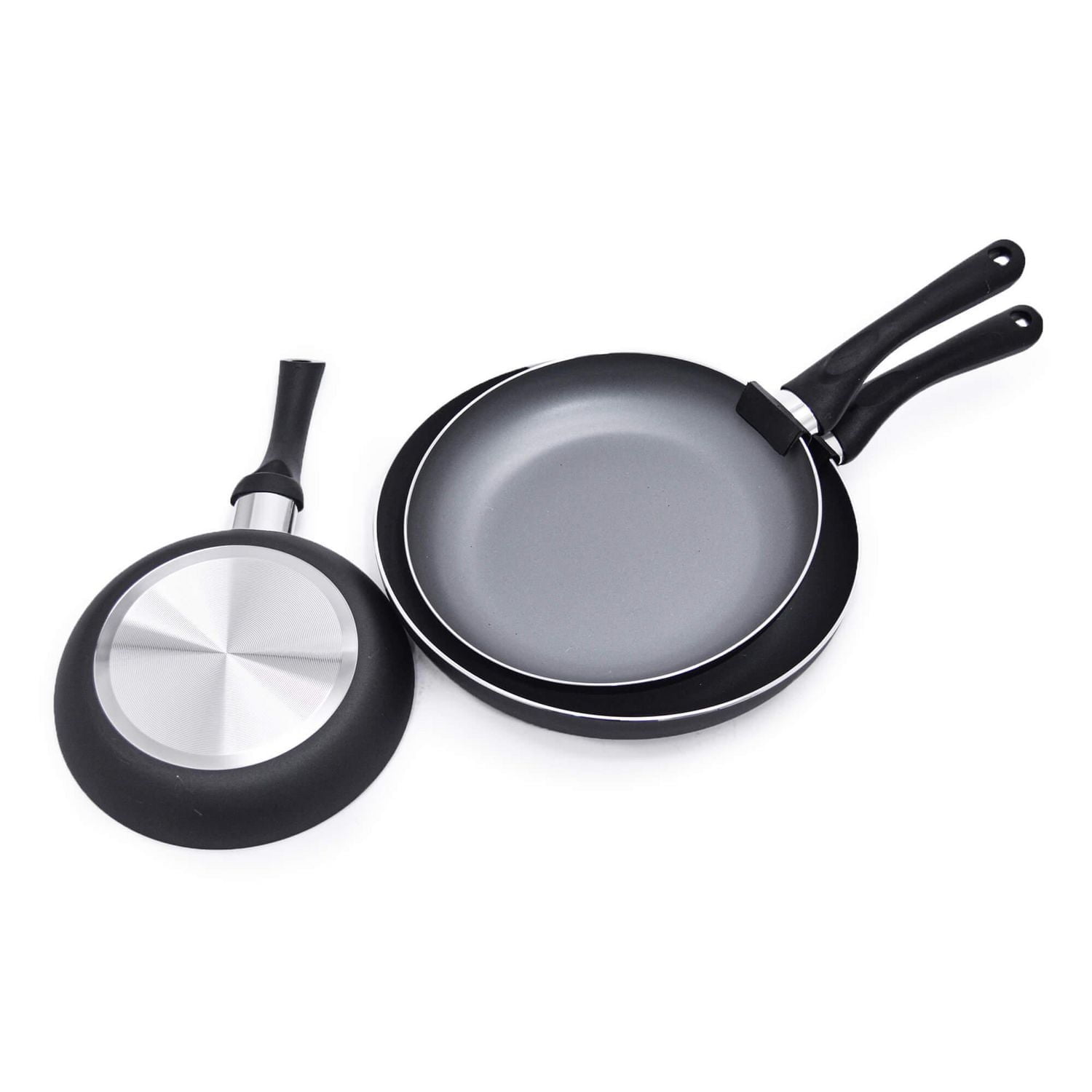 Starbasix 3-Piece Fry Pan Set, 20 cm (8"), 24 cm (9.5") and 28 cm (11"), Non-Stick Coating, Oven and Dishwasher Safe, Pressed Aluminum, Non-stick coating