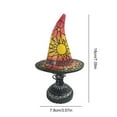 thumbnail image 7 of Yucurem Halloween Decoration - Witch LED Hat Lamp Stained Glass, Handmade Gothic Witch Hat Night Light for Indoor Party & Spooky Halloween Party Decorations (Red), 7 of 7