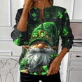 thumbnail image 1 of TaTaai Ladies Fashion St. Patrick's Day Printed Loose Round Neck Sweatshirt Long Sleeve Casual Top Soft Comfortable for Daily Home Office Streetwear Spring Fall Winter Gift, 1 of 5